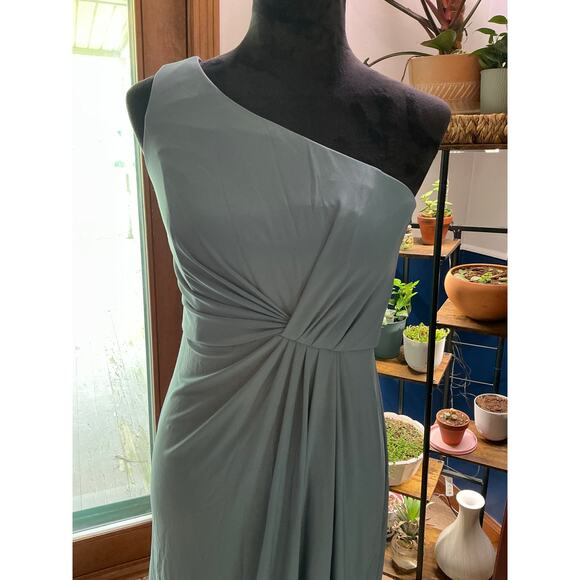 DB Studio Slate Blue Maxi Dress Gown - Size 4 - Unaltered - Picture 2 of 4